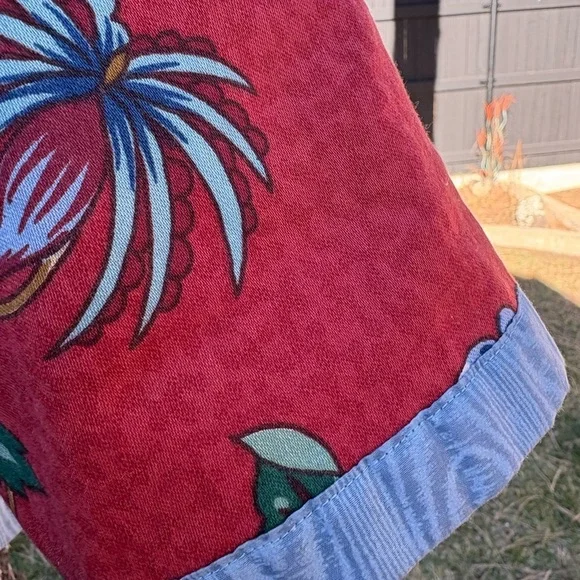 Handmade Quilted Floral Red Women's Jacket - Picture 8 of 13